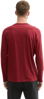 Tom Tailor Longsleeve henley Rood