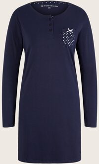 Tom Tailor Nachthemd met borstzak, Vrouwen, blauw, Größe 34