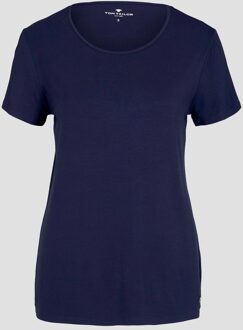 Tom Tailor Nachthemd met korte mouwen, Vrouwen, blauw, Größe 34