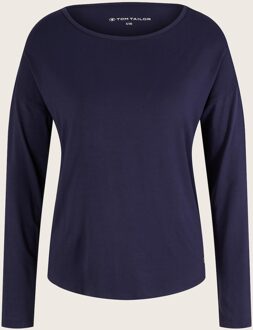 Tom Tailor Nachthemd met lange mouwen, Vrouwen, blauw, Größe 38