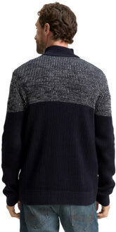 Tom Tailor Plated knit troyer - maat XXXL Wit