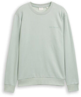 Tom Tailor Printed crew neck sweater Grijs - XL