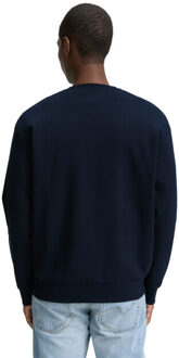 Tom Tailor Printed crewneck sweater Blauw - L