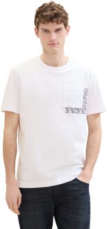 Tom Tailor Printed t-shirt h Wit - XL