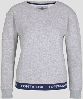 Tom Tailor Pyjama Sweater, Vrouwen, grauw, Größe 40 grijs