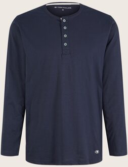 Tom Tailor pyjama Top met lange mouwen, Mannen, blauw, Größe 50/M