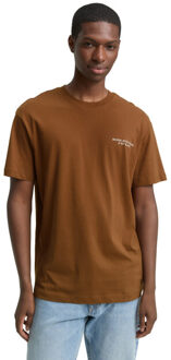 Tom Tailor Relaxed printed t-shirt Goud - S