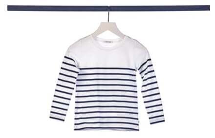 Tom Tailor Shirt met lange mouwen uit white /donkerblauwe streep Wit - 104/110