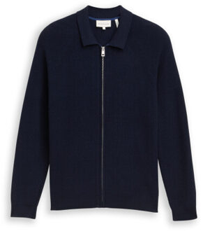 Tom Tailor Soft knit zip jacket Blauw - M