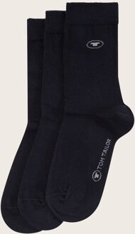 Tom Tailor sokken in drie pack, uniseks, blauw, Größe 23-26