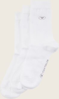Tom Tailor sokken in drie pack, uniseks, wit, Größe 27-30