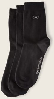 Tom Tailor sokken in drie pack, uniseks, zwart, Größe 23-26