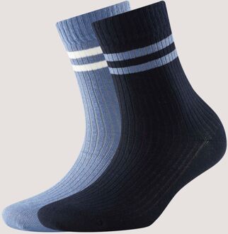 Tom Tailor Sportsokken in moderne kleuren met strepen, blauw, Größe 23-26