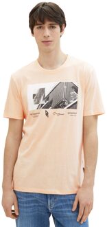 Tom Tailor Striped photoprint t-shirt Print / Multi - XL