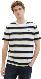 Tom Tailor Striped t-shirt Wit - L
