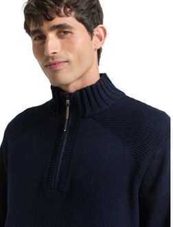 Tom Tailor Structure knit navy - maat XL Blauw