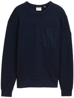 Tom Tailor Structured crew neck Blauw - XL