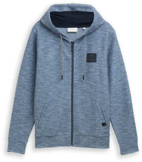 Tom Tailor Structured hoodie Blauw - XXXL