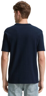 Tom Tailor Structured t-shirt Blauw - XL
