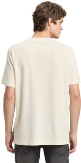 Tom Tailor Structured t-shirt Wit - XL