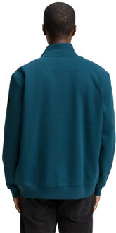 Tom Tailor Sweatjack met logobadg Groen - XL