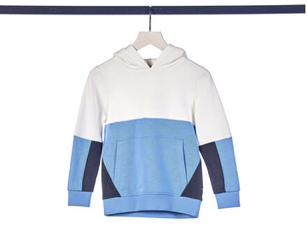 Tom Tailor Sweatshirt color bloked hoody light blauw Kleurrijk - 116/122