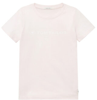 Tom Tailor T-shirt Logo Print Candy Cotton Roze Wit - 92/98