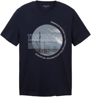 Tom Tailor T-Shirts Tom Tailor , Blue , Heren - Xl,L,M