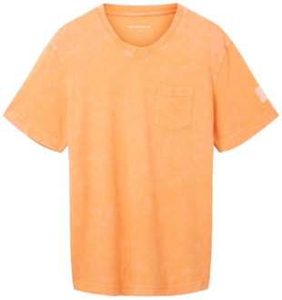 Tom Tailor T-Shirts Tom Tailor , Orange , Heren - 2Xl,Xl,L,M,3Xl