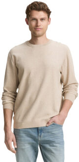 Tom Tailor Trui crew neck beige Ecru - XL