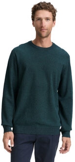 Tom Tailor Trui crew neck dessin Groen - XL