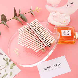 Tomi crystal thumb piano 17key kalimba crystal transparent beginner kalinba finger piano