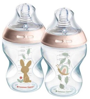 Tommee Tippee 2 Babyflesjes Ctn 260 Ml Roze Gedecoreerd