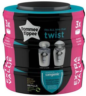 Tommee Tippee 3 pak navulcassettes Grijs - 000