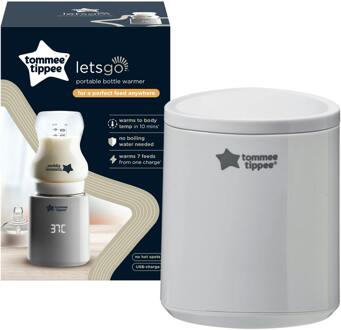 Tommee Tippee LetsGo draagbare elektrische flessenwarmer, USB oplaadbaar, lichtgewicht