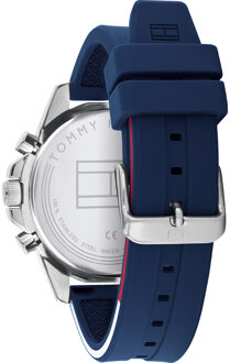 Tommy Hilfiger 1791791 - Horloge - Mannen - Blauw- Rubber - Ø 45 mm