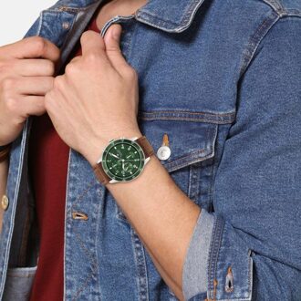 Tommy Hilfiger 1791948 Multi Dial Quartz Herenhorloge Bruin - One Size