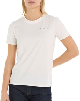 Tommy Hilfiger 1985 Regular Mini Corp Logo Shirt Dames wit