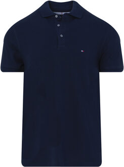 Tommy Hilfiger 1985 slim fit polo - donkerblauw - Desert Sky -  Maat: M