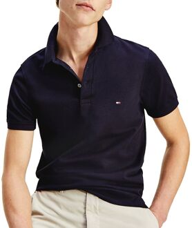 Tommy Hilfiger 1985 slim fit polo - donkerblauw - Desert Sky -  Maat: XL