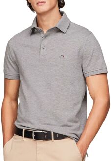 Tommy Hilfiger 1985 Slim Fit polo - grijs melange - Medium Grey Heather -  Maat: M