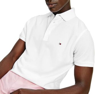 Tommy Hilfiger 1985 slim fit polo - wit -  Maat: M