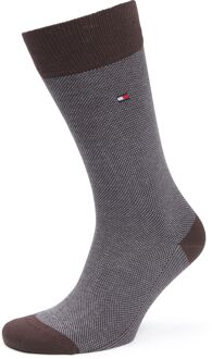 Tommy Hilfiger 2-Pack Sokken Birdseye Burgundy Navy Blauw - 39-42
