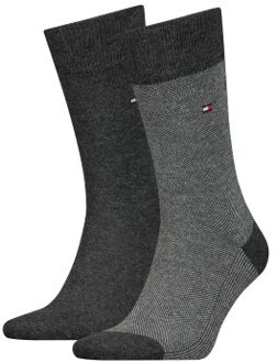 Tommy Hilfiger 2 stuks Men Birdeye Sock * Actie * Grijs,Zwart,Versch.kleure/Patroon,Blauw,Groen,Rood - Maat 39/42,Maat 43/46