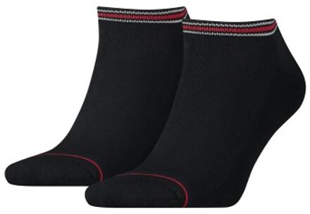 Tommy Hilfiger 2 stuks Men Iconic Sports Sneaker Sock * Actie * Blauw,Zwart,Wit - Maat 39/42,Maat 43/46