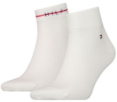 Tommy Hilfiger 2 stuks Men Stripe Quarter Sock Zwart,Grijs,Wit,Blauw - Maat 39/42,Maat 43/46