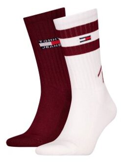 Tommy Hilfiger 2 stuks Men Uni TJ Sport Socks Versch.kleure/Patroon,Wit,Rood - Maat 39/42,Maat 43/46