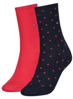 Tommy Hilfiger 2 stuks Women Dot Sock Zwart,Grijs,Blauw,Roze,Versch.kleure/Patroon,Rood,Beige,Wit - Maat 35/38,Maat 39/42