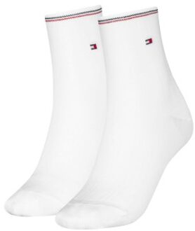 Tommy Hilfiger 2 stuks Women Shine Short Socks * Actie * Zwart,Wit,Roze,Blauw - Maat 35/38,Maat 39/42
