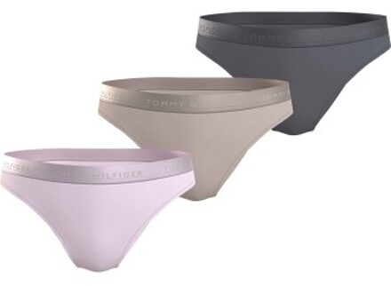 Tommy Hilfiger 3 stuks Bikini Panty * Actie * Roze,Versch.kleure/Patroon,Beige - Small,Medium,Large,X-Large